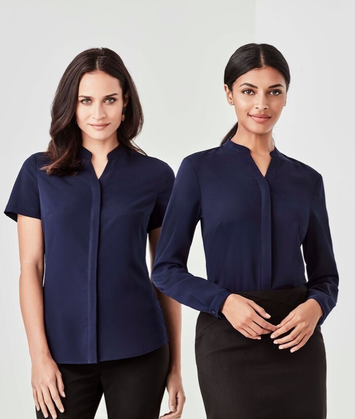 womans-juliette-plain-long-sleeve-blouse-shirt-corporate-uniform-black-navy-ivory