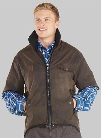 mens-swanndri-3/4sleeve-oilskin-jacket-ssd2835