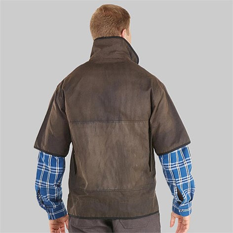 Mens 3/4 Sleeve Oilskin Jacket - Uniforms and Workwear NZ - Ticketwearconz