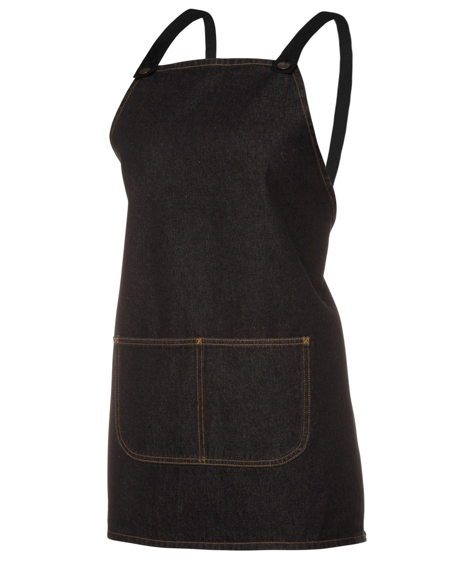 JB&#39;s-denim-Cross-Back-apron-5acbb-aprons-nz-full-bib-cotton-cafe-kitchen-chefs-florist