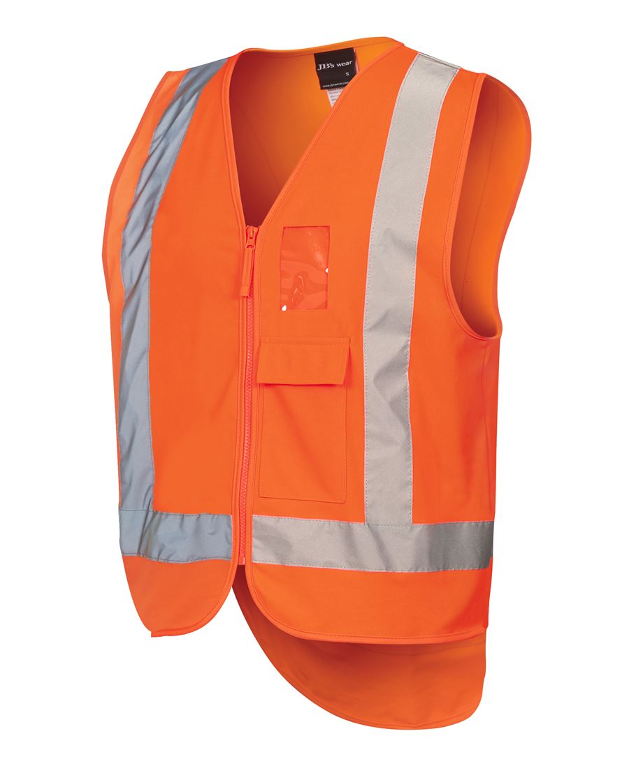 jb&#39;s-Hi-Vis-unlined-Zip-Day-Night-TTMC-W-safety-Vest-6dndt-orange-reflective-tape