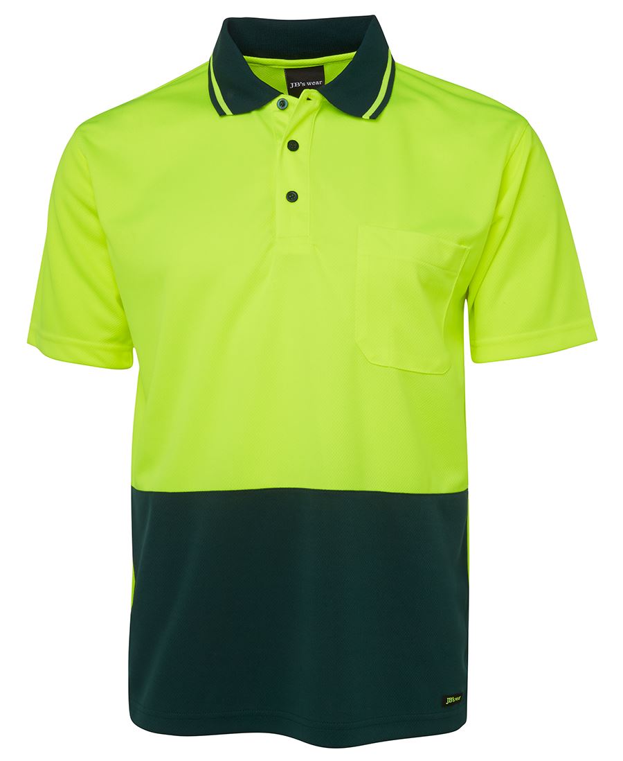 Adults Hi Vis, Non Cuff, Traditional Polo - 6HVNC