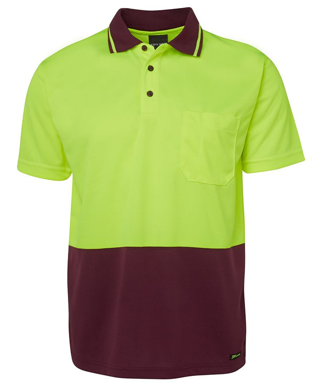 Adults Hi Vis, Non Cuff, Traditional Polo - 6HVNC