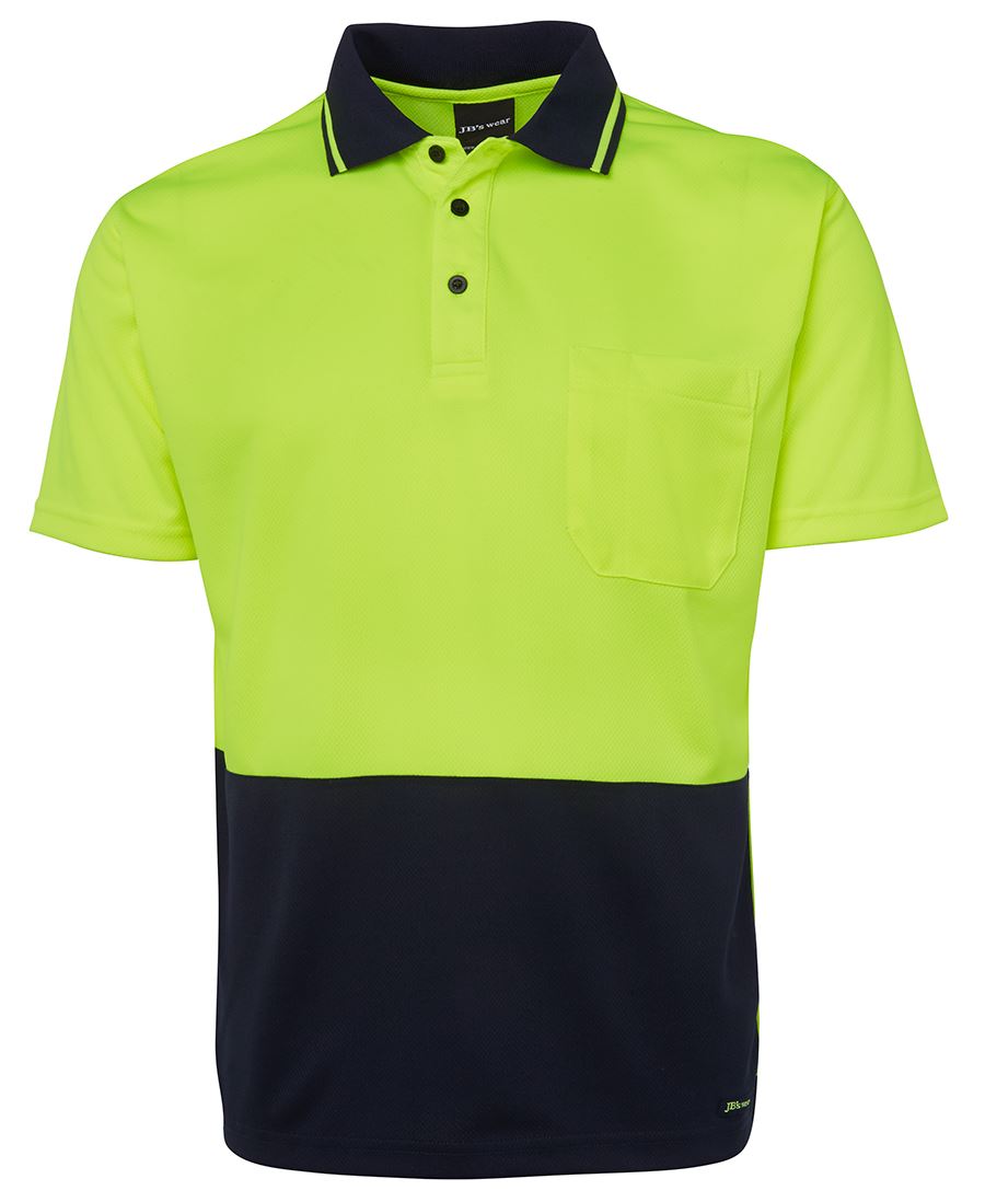 Adults Hi Vis, Non Cuff, Traditional Polo - 6HVNC