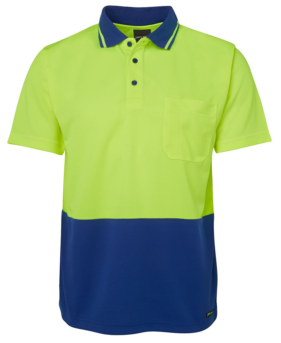 Adults Hi Vis, Non Cuff, Traditional Polo - 6HVNC