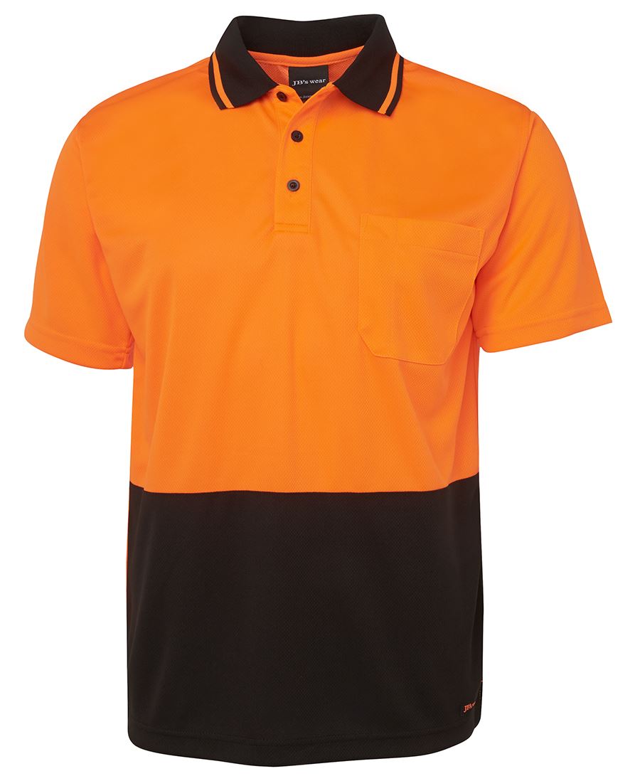 Adults Hi Vis, Non Cuff, Traditional Polo - 6HVNC