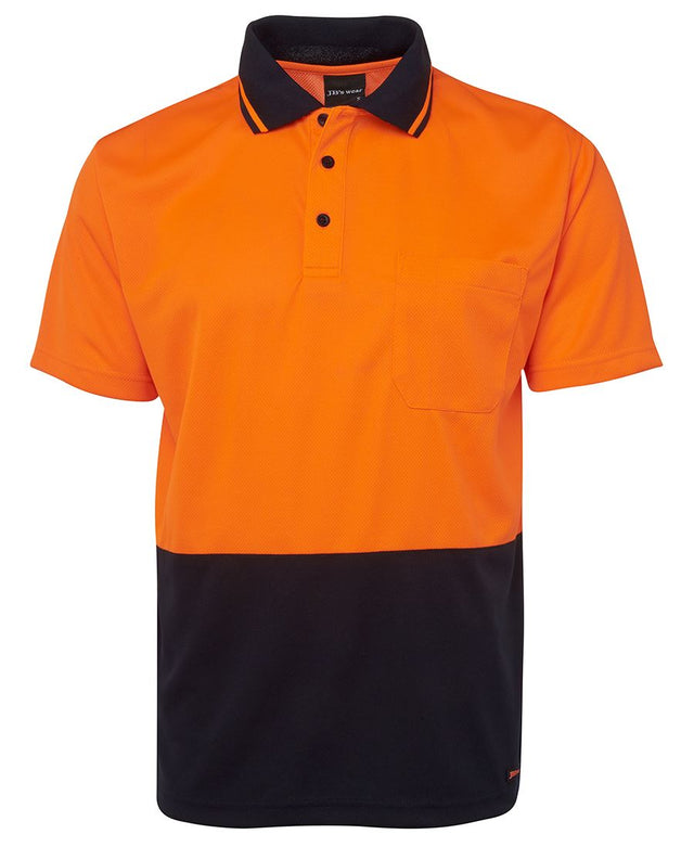 Adults Hi Vis, Non Cuff, Traditional Polo - 6HVNC