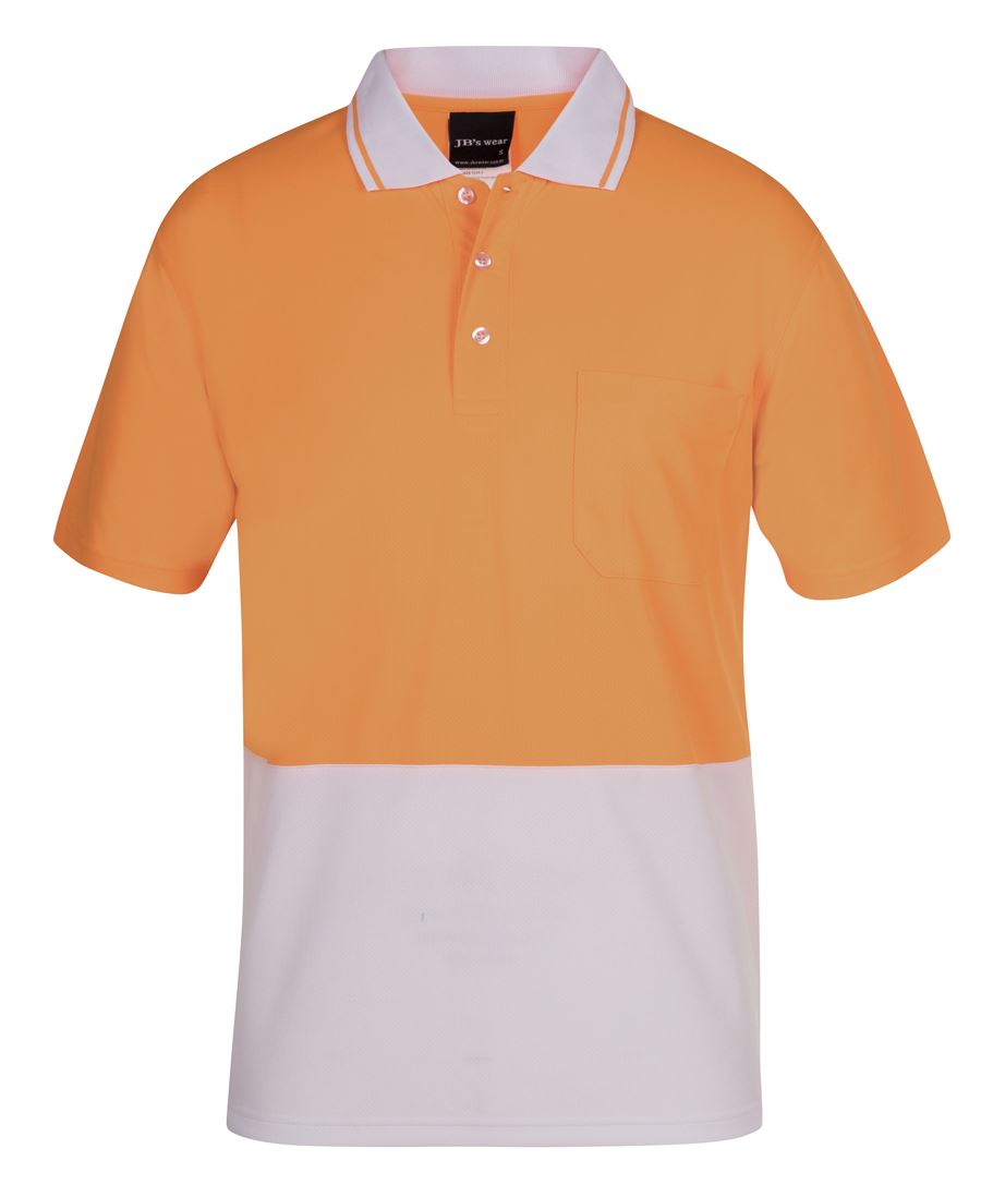 Adults Hi Vis, Non Cuff, Traditional Polo - 6HVNC