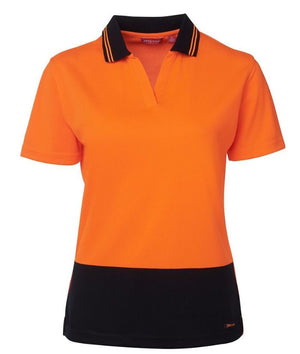 Ladies Hi Vis S/S Non-button Polo - Uniforms and Workwear NZ - Ticketwearconz