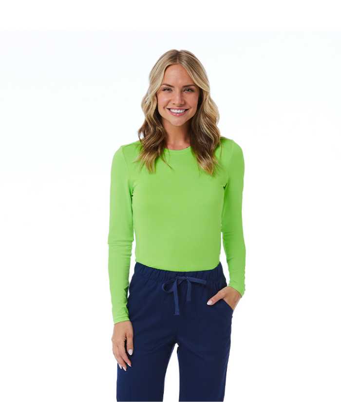 Acid-lime-Maevn-6909-womens-under-scrub-long-sleeve-tee_