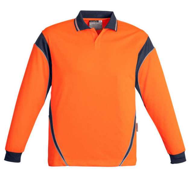 Mens Hi Vis Aztec L/S Polo - Uniforms and Workwear NZ - Ticketwearconz