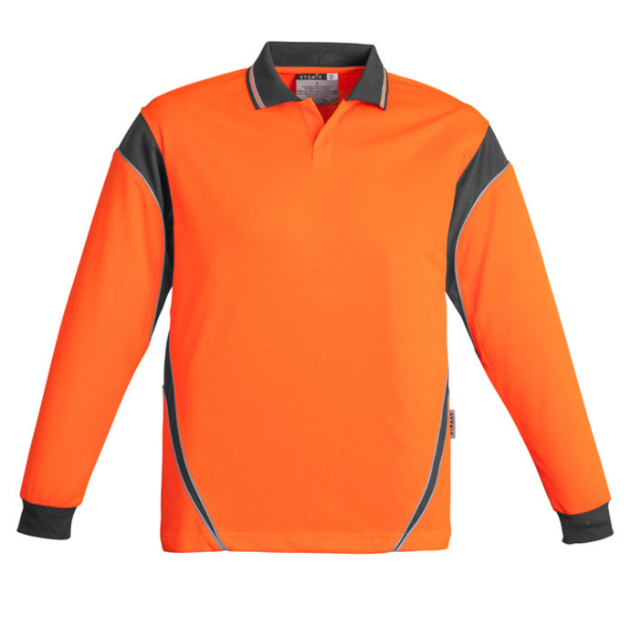 Mens Hi Vis Aztec L/S Polo - Uniforms and Workwear NZ - Ticketwearconz