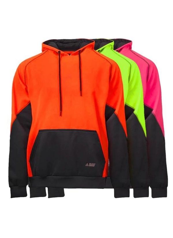 bad-workwear-womens-hi-vis-pullover-hoodie-trades