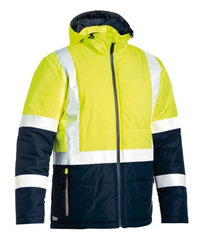 Taped Hi Vis Puffer Jacket - Uniforms and Workwear NZ - Ticketwearconz