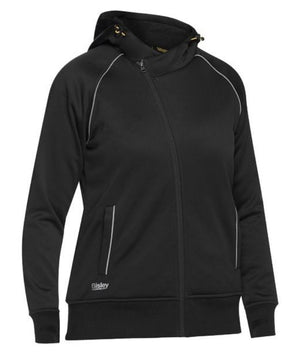 Womens Fleece Zip Front Hoodie with Sherpa Lining - Uniforms and Workwear NZ - Ticketwearconz