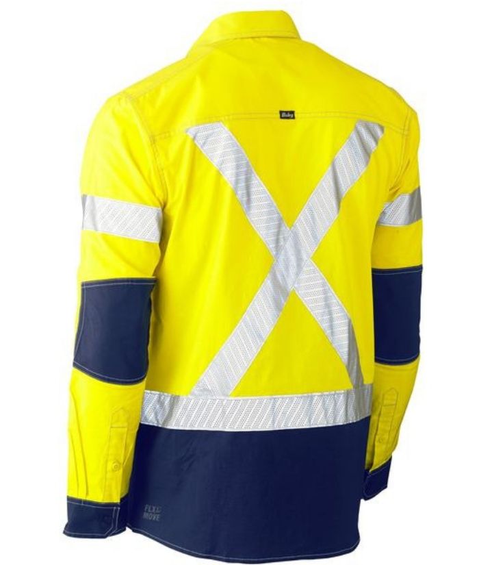 Flex & Move Two Tone Hi Vis Stretch Utility Shirt - Uniforms and Workwear NZ - Ticketwearconz