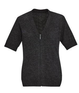 Womens Zip Front Short Sleeve Knit - Uniforms and Workwear NZ - Ticketwearconz