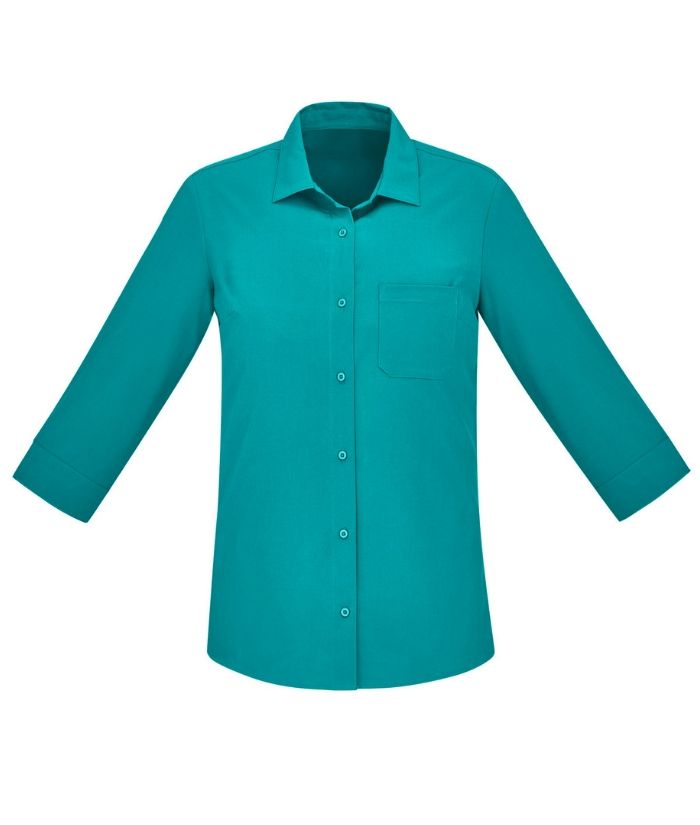 Womens Easy Stretch Florence 3/4 Sleeve Shirt - Uniforms and Workwear NZ - Ticketwearconz