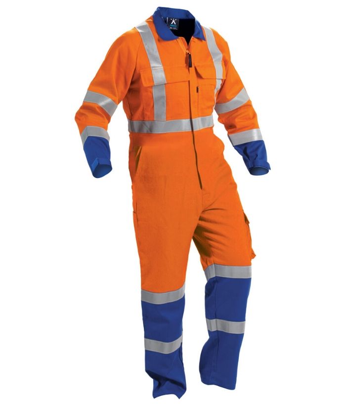 Arcguard Flame Retardant, TTMC-W, Zip Overall, Colours: Orange/Navy, Orange TTMC Code: CTPCNLW-433121