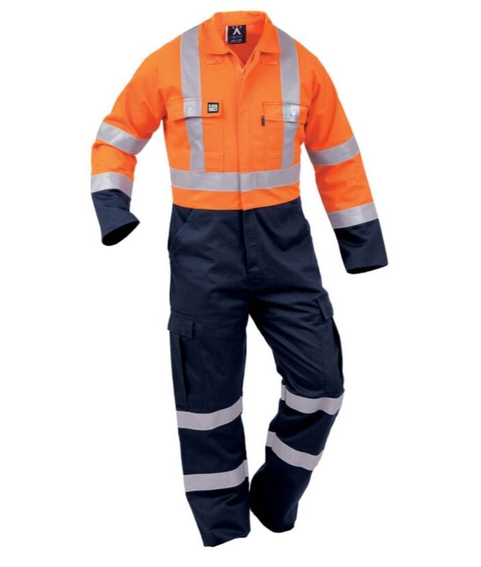 fire-retardant-arc-rated-8.6-overalls-linesmen-electricians-orange-navy