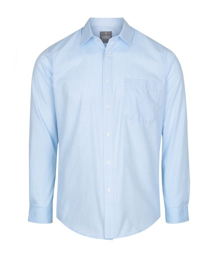 Bell Mini Check Long Sleeve Mens Shirt - Uniforms and Workwear NZ - Ticketwearconz