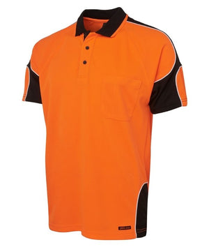 Hi Vis, Short Sleeve, Arm Panel Polo - Uniforms and Workwear NZ - Ticketwearconz