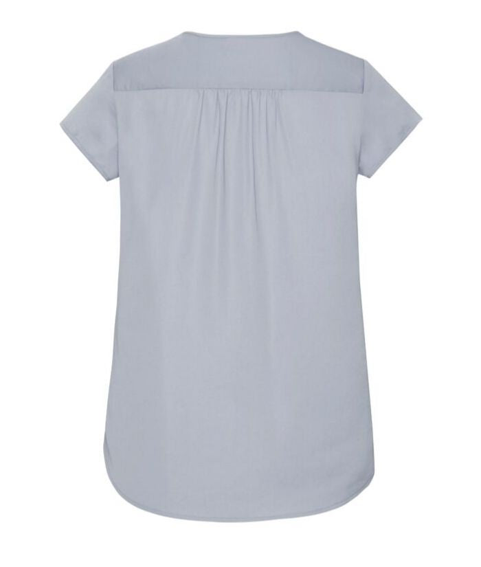 Womens Kayla V-neck Pleat Blouse - Uniforms and Workwear NZ - Ticketwearconz