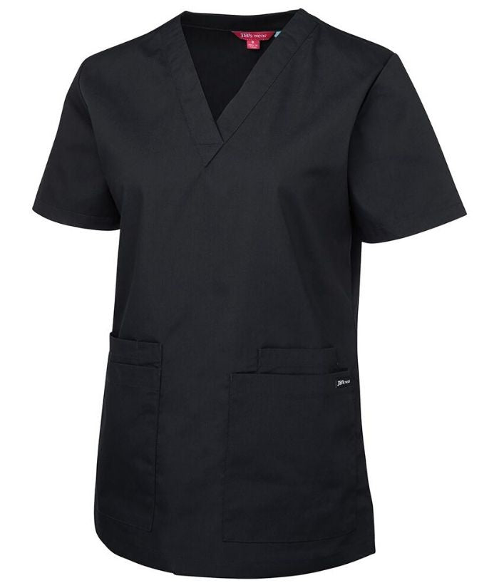 scrub-tops-nz-jb_s-ladies-scrub-top-4srt1-black