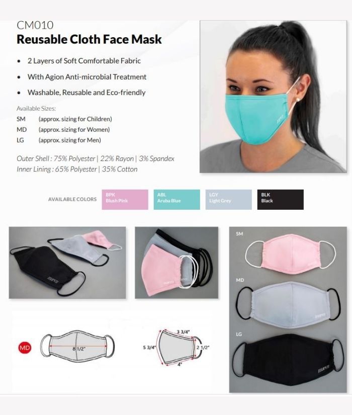 Maevn 2Ply Cloth Face Mask - Uniforms and Workwear NZ - Ticketwearconz