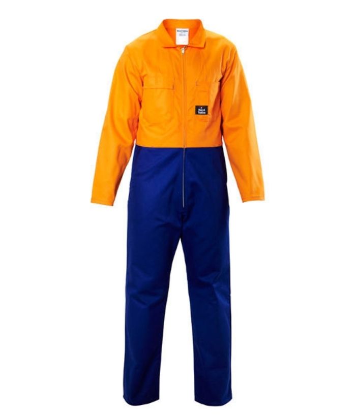 Day Only Combination Polycotton, Hi Viz Zip Overall - Uniforms and Workwear NZ - Ticketwearconz