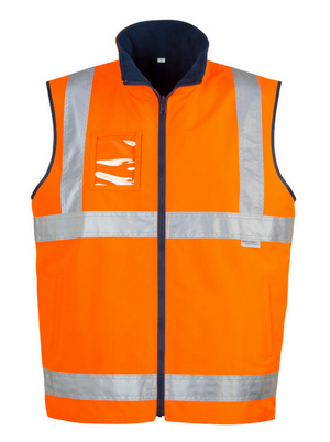 Mens Hi Vis Lightweight Fleece Lined Vest - Uniforms and Workwear NZ - Ticketwearconz