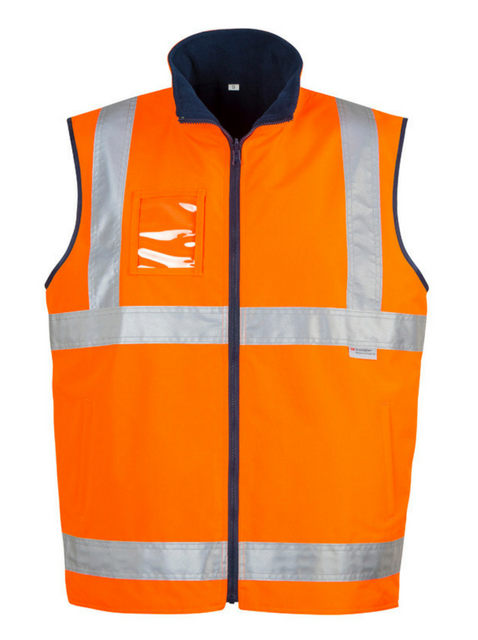 Mens Hi Vis Lightweight Fleece Lined Vest - Uniforms and Workwear NZ - Ticketwearconz