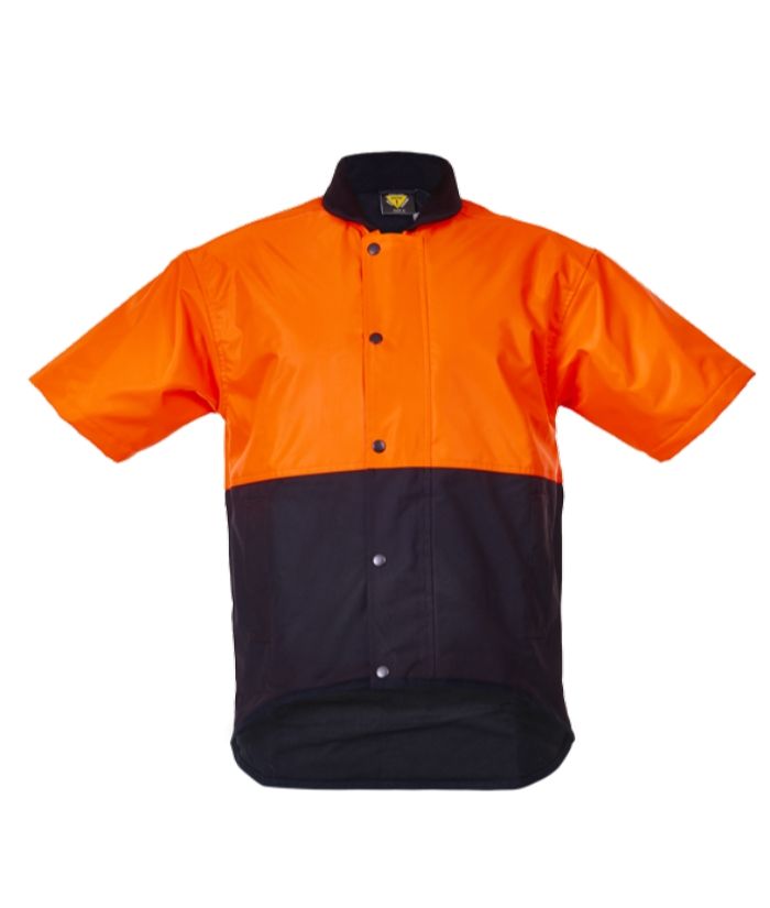 Oilskin Day Only, Short Sleeve, Fleece Lined Vest - Uniforms and Workwear NZ - Ticketwearconz