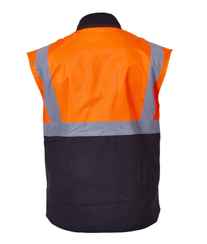 Oilskin Day/Night, Fleece Lined Vest - Uniforms and Workwear NZ - Ticketwearconz