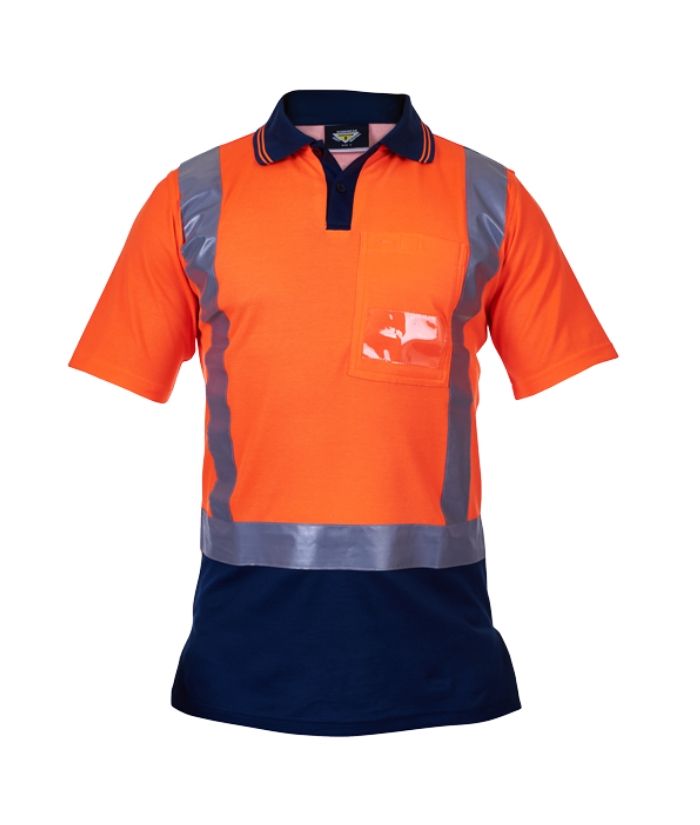 Hi Vis Day/Night Cotton Backed Polo - Uniforms and Workwear NZ - Ticketwearconz