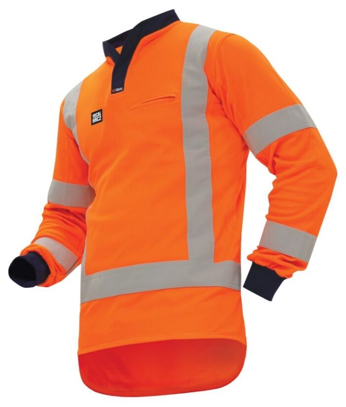 Argyle-ttmc-fire-retardant-10cal-hi-vis-polo-long-sleeve-orange-navy-PTBMKLSB-24312