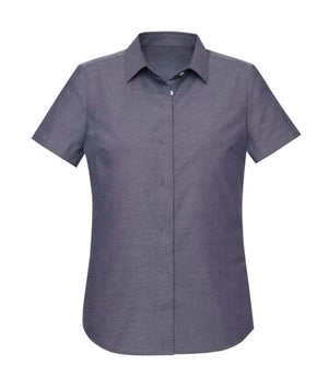 Womens Charlie S/S Chambray Shirt - Uniforms and Workwear NZ - Ticketwearconz