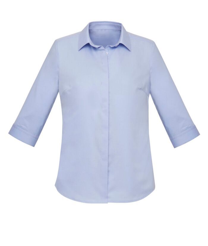 Womens Charlie 3/4 Sleeve Chambray Shirt - Uniforms and Workwear NZ - Ticketwearconz