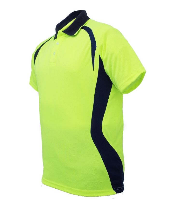 Hi Vis Panel Polo - Uniforms and Workwear NZ - Ticketwearconz