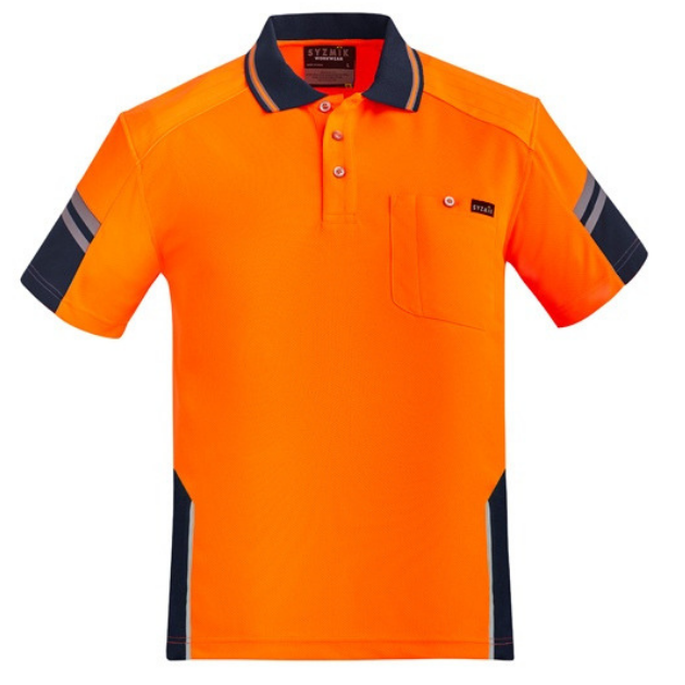 Mens Reinforced Hi Vis Squad S/S Polo - Uniforms and Workwear NZ - Ticketwearconz