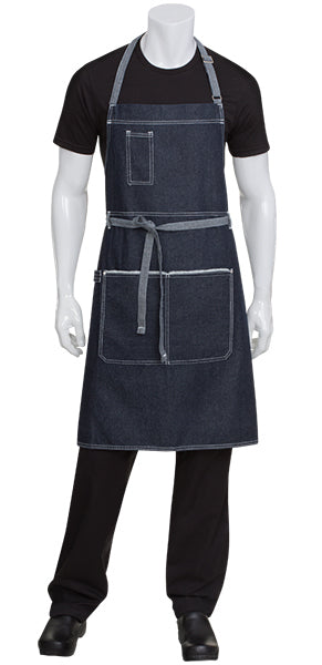 Bronx Denim Bib Apron - Uniforms and Workwear NZ - Ticketwearconz