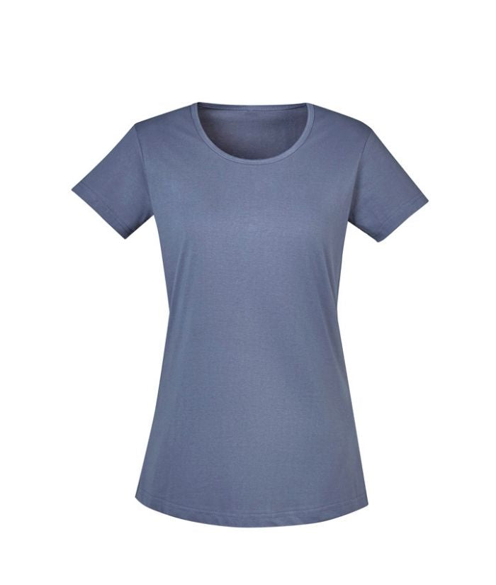 Womens-syzmik-streetworx-tee-shirt-tshirt-zh735-100%-cotton-petrol-blue