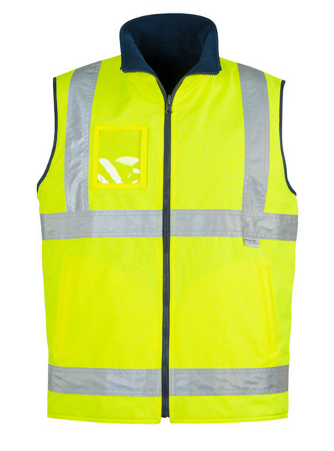 Mens Hi Vis Lightweight Fleece Lined Vest-zv238