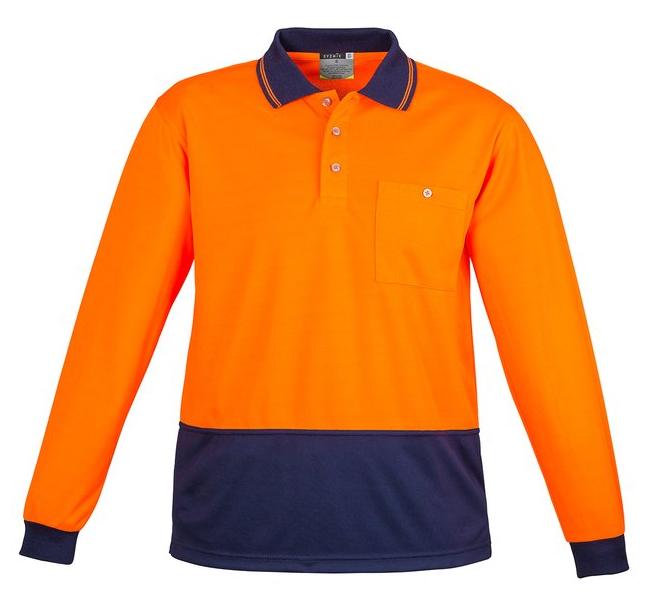 Unisex Hi Vis Basic Spliced Polo - Long Sleeve