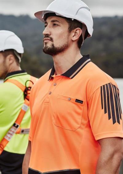 Mens Hi Vi Flux Short Sleeve Polo - Uniforms and Workwear NZ - Ticketwearconz