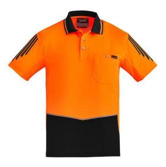 Mens Hi Vi Flux Short Sleeve Polo - Uniforms and Workwear NZ - Ticketwearconz