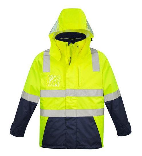 Mens Hi Vis 4 in 1 Waterproof Jacket