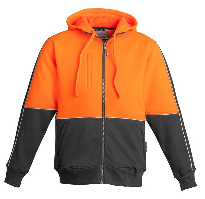 Unisex Hi Vis Full Zip Hoodie