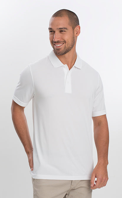 AP220 Adult Unisex Classic Lightweight Polo - White