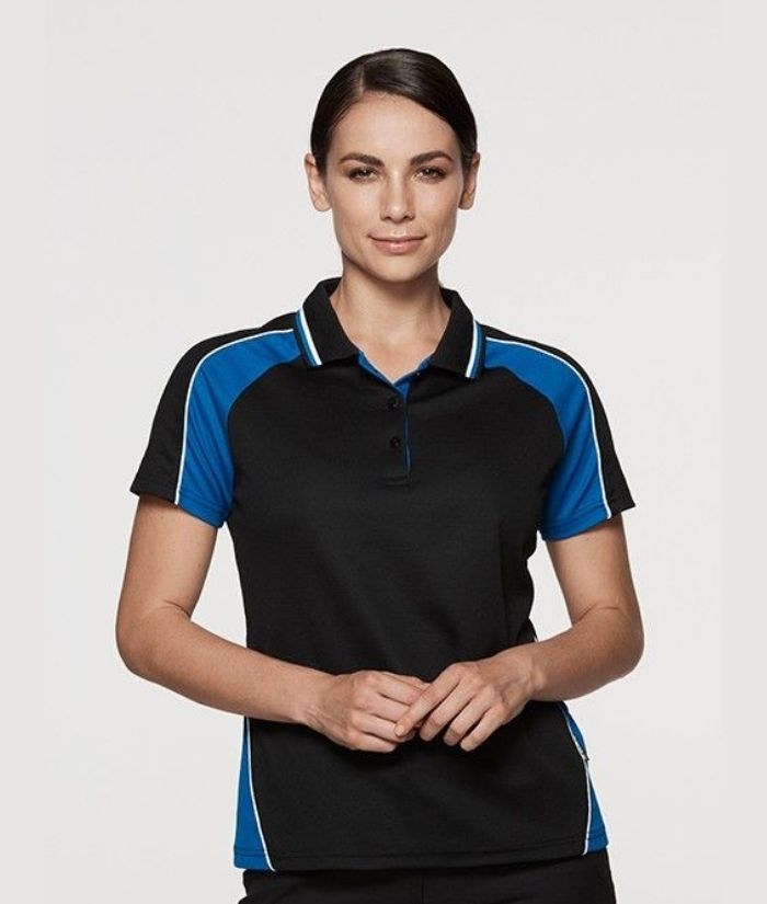 aussie-pacific-ladies-womens-panorama-polo-2309-black-royal-white